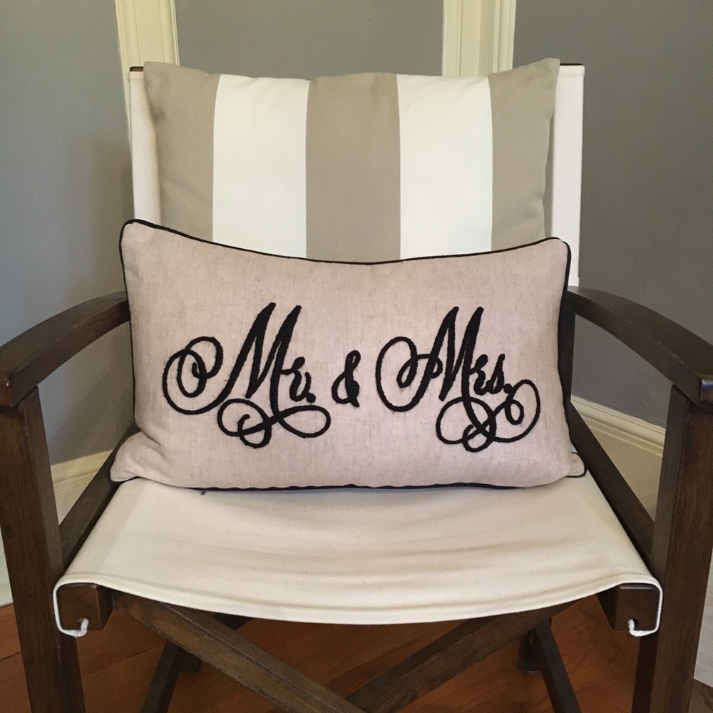 Mr & Mrs Decor Pillow
